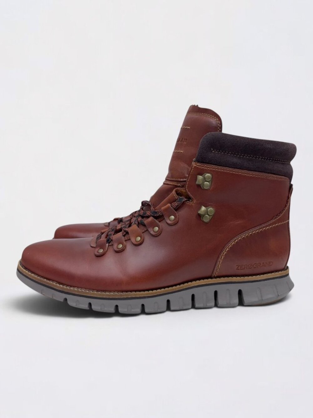 Cole Haan Zerogrand Hiker Boots Men's Size 11.5W British Tan Leather Waterproof